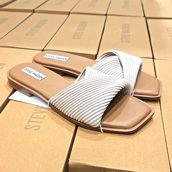 Steve Madden Shoes - Steve Madden NEW with tags slides, tan sandles,  flats multiple sizes
